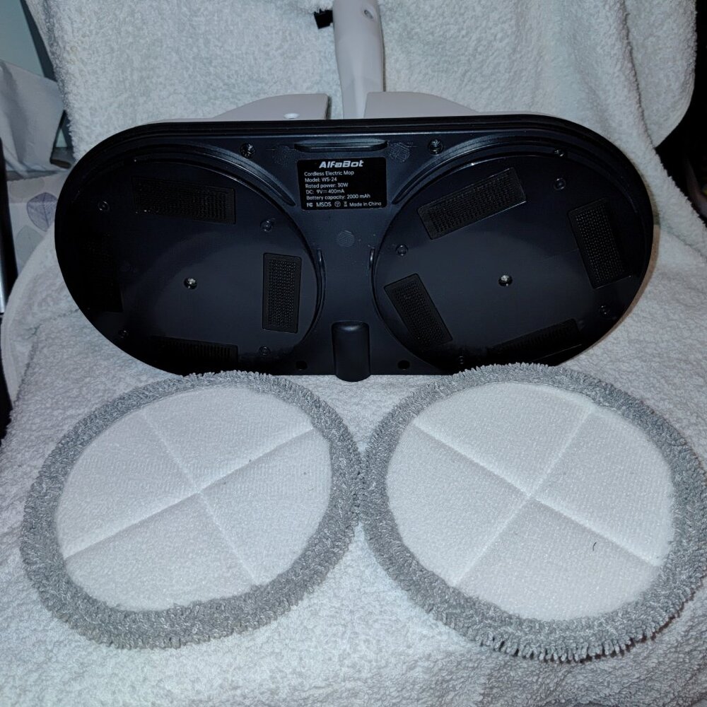 AlfaBot WS-24 Cordless Dual Motor Spinning Electric Mop Head Without Handle NEW